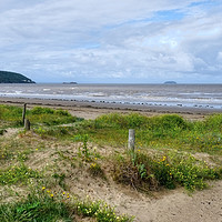 Buy canvas prints of The Beach at Sand Bay Somerset by Diana Mower