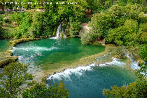  Krka Waterfalls and Rapids  Picture Board by Diana Mower