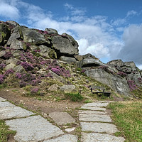 Buy canvas prints of The Cow and Calf Seat Ilkley Moor by Diana Mower