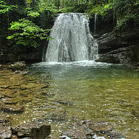 Buy canvas prints of  Janets Foss Waterfall Malham Yorkshire  by Diana Mower