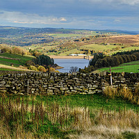 Buy canvas prints of Lower Laithe Reservoir  by Diana Mower