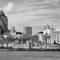 Buy canvas prints of Traitors Gate Tower of London in Monochrome by Diana Mower