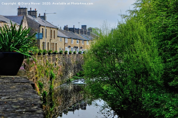 Pendle Village Lancashire Picture Board by Diana Mower