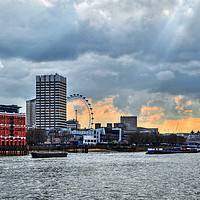 Buy canvas prints of Thames Sunset by Diana Mower