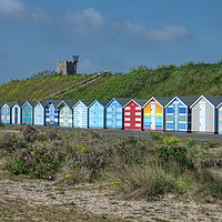 Buy canvas prints of Pakefield Beach Huts by Diana Mower