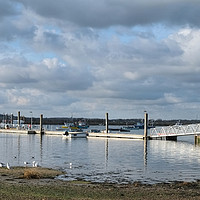 Buy canvas prints of West Mersea Jetty    by Diana Mower