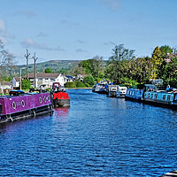 Buy canvas prints of Leeds and Liverpool Canal at Bingley by Diana Mower