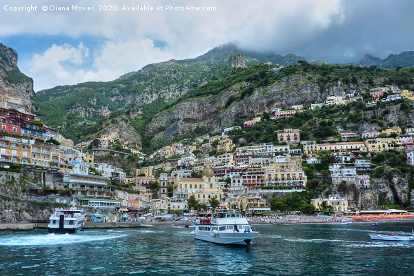 Positano Amalfi coast Italy Picture Board by Diana Mower