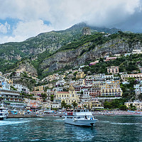 Buy canvas prints of Positano Amalfi coast Italy by Diana Mower
