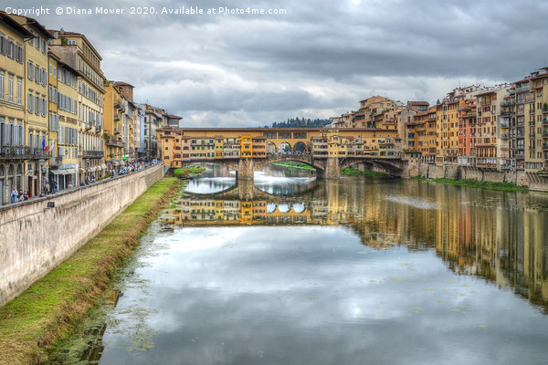 Ponte Vecchio Florence Tuscany Italy Picture Board by Diana Mower
