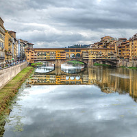 Buy canvas prints of Ponte Vecchio Florence Tuscany Italy by Diana Mower