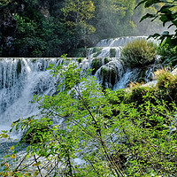 Buy canvas prints of Krka Waterfalls Croatia  by Diana Mower