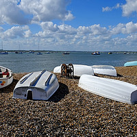 Buy canvas prints of  Bawdsey Quay Boats by Diana Mower