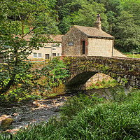 Buy canvas prints of The Stone Bridge at Gibson Mill, Yorkshire, by Diana Mower