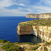 Buy canvas prints of Sanap Cliffs Gozo Malta by Diana Mower
