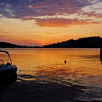 Buy canvas prints of Rogoznica Croatia at sunset by Diana Mower