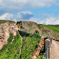 Buy canvas prints of La Coupee Sark Guernsey by Diana Mower