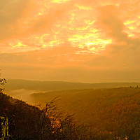Buy canvas prints of Symonds Yat Forest of Dean Sunset by Diana Mower
