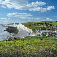 Buy canvas prints of The Seven sisters and Birling Gap by Diana Mower