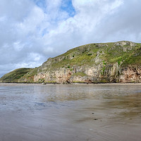 Buy canvas prints of Brean Down Brean Sands beach Somerset  by Diana Mower