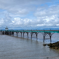 Buy canvas prints of Clevedon Victorian Pier Somerset by Diana Mower