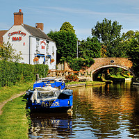 Buy canvas prints of  Staffs and Worcester Canal Penkridge by Diana Mower