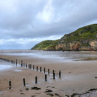 Buy canvas prints of Brean Down Brean Sands beach Somerset  by Diana Mower