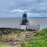 Buy canvas prints of Portishead beach and Battery point lighthouse by Diana Mower