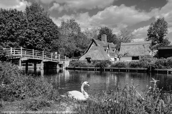 Flatford on the River Stour Essex Suffolk Border Picture Board by Diana Mower