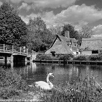 Buy canvas prints of Flatford on the River Stour Essex Suffolk Border by Diana Mower