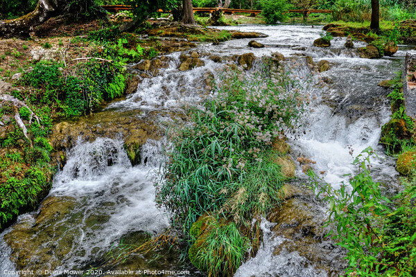  Krka Waterfalls and Rapids Croatia Picture Board by Diana Mower