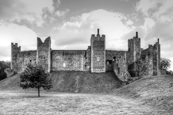 Framlingham Castle The Castle on the Hill Momochro Picture Board by Diana Mower