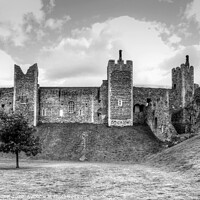 Buy canvas prints of Framlingham Castle The Castle on the Hill Momochro by Diana Mower