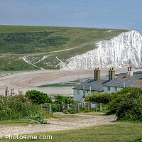 Buy canvas prints of Seven Sisters and Cuckmere Haven Panoramic by Diana Mower