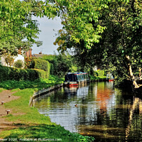 Buy canvas prints of Staffs and Worcester Canal Penkridge by Diana Mower