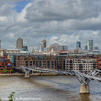 Buy canvas prints of St Pauls and Millennium Bridge London by Diana Mower
