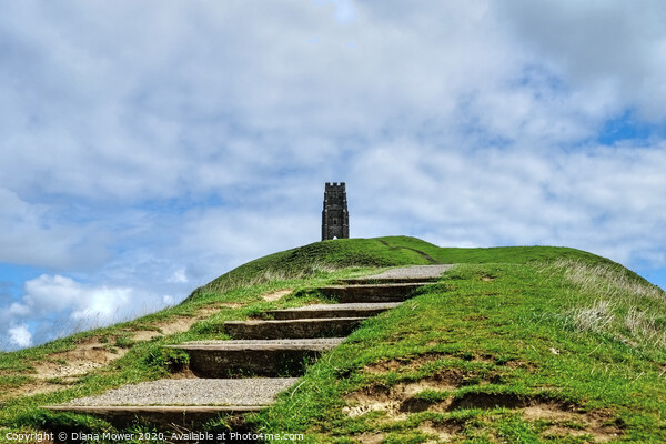 Glastonbury Tor Steps Picture Board by Diana Mower