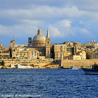 Buy canvas prints of Valletta Skyline Malta by Diana Mower