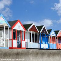 Buy canvas prints of Southwold beach huts on the Prom by Diana Mower