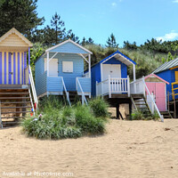 Buy canvas prints of Wells Next the Sea Beach Huts Norfolk by Diana Mower