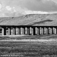 Buy canvas prints of Ribblehead Viaduct in monochrome by Diana Mower