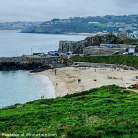 Buy canvas prints of Porthgwidden Beach St Ives Cornwall by Diana Mower