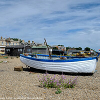 Buy canvas prints of Aldeburgh Beach and Town Suffolk by Diana Mower