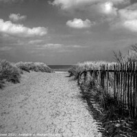 Buy canvas prints of Mablethorpe beach Lincolnshire Monochrome by Diana Mower