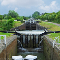 Buy canvas prints of Caen Hill locks Wiltshire by Diana Mower