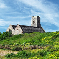 Buy canvas prints of Pakefield Church Suffolk from the Beach by Diana Mower