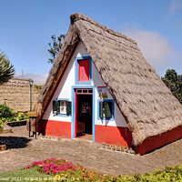 Buy canvas prints of Traditional Madeira homes Santana  by Diana Mower