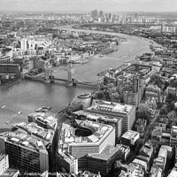Buy canvas prints of London City View Monochrome by Diana Mower