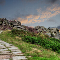 Buy canvas prints of The Cow and Calf Ilkley Moor by Diana Mower