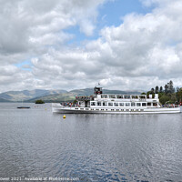 Buy canvas prints of The MV Swan Cruising on Lake Windermere by Diana Mower
